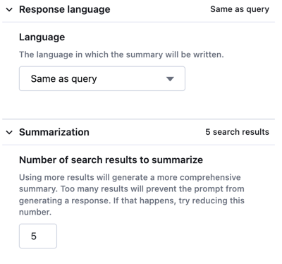 Configure summarization